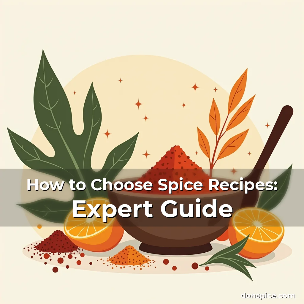 Artistic representation for How to Choose Spice Recipes: Expert Guide