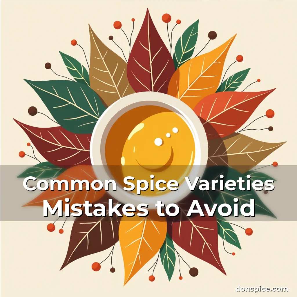 Artistic representation for Common Spice Varieties Mistakes to Avoid