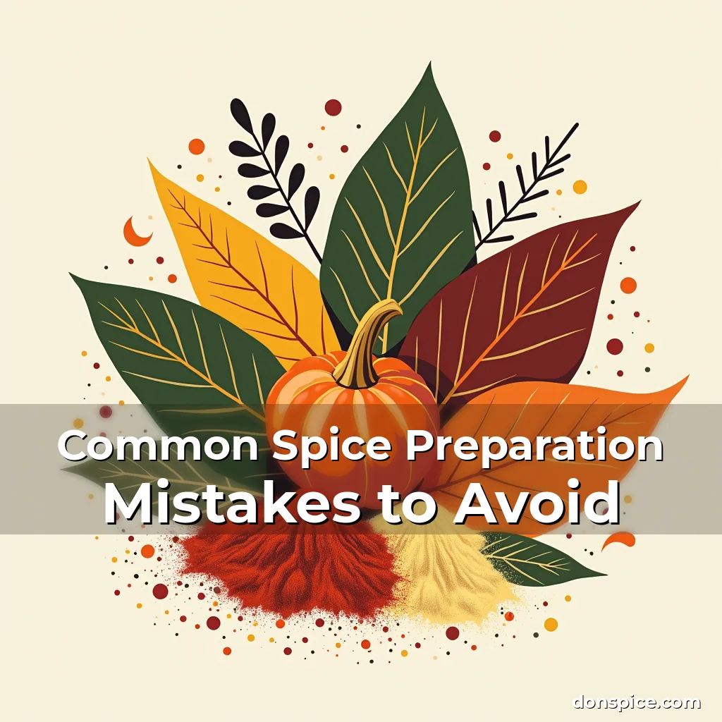 Artistic representation for Common Spice Preparation Mistakes to Avoid