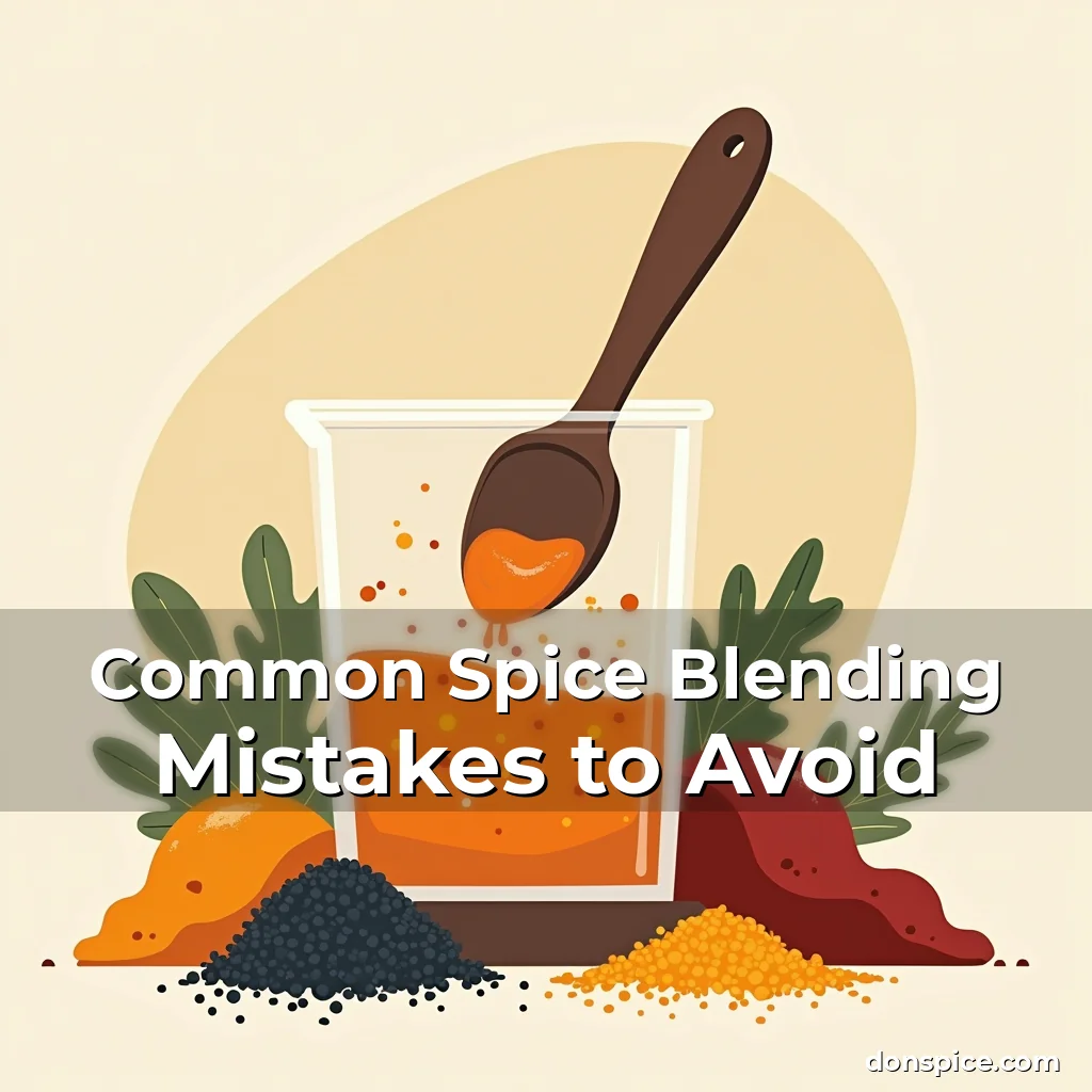 Artistic representation for Common Spice Blending Mistakes to Avoid