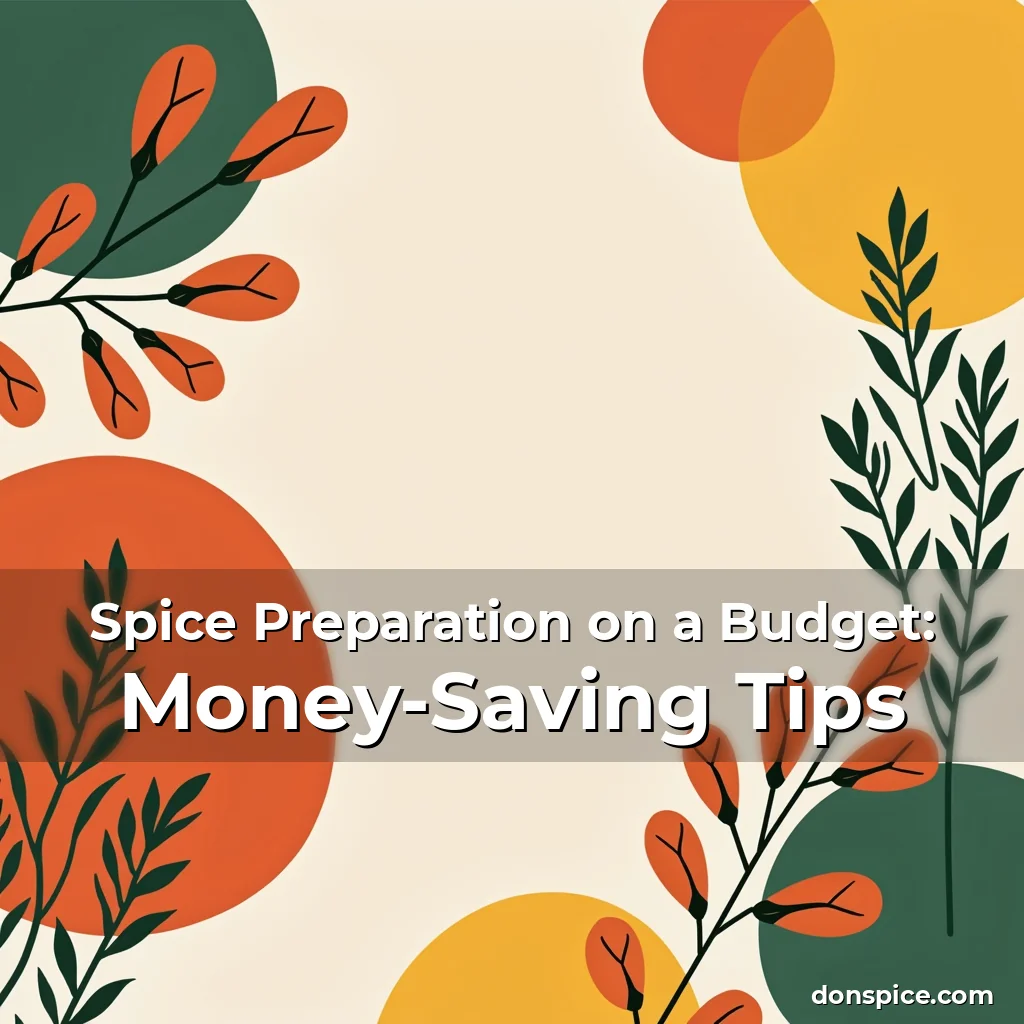 Artistic representation for Spice Preparation on a Budget: Money-Saving Tips