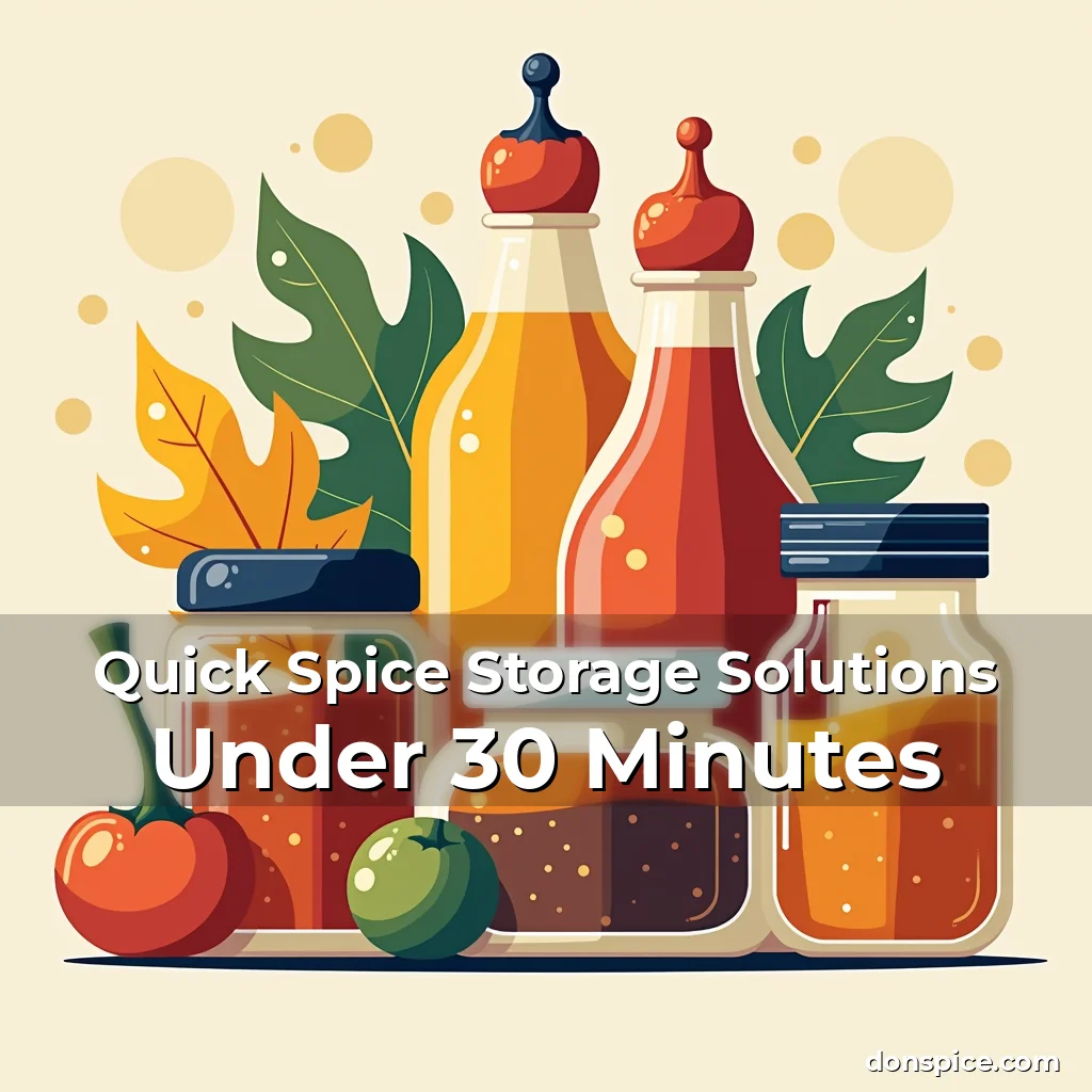 Artistic representation for Quick Spice Storage Solutions Under 30 Minutes