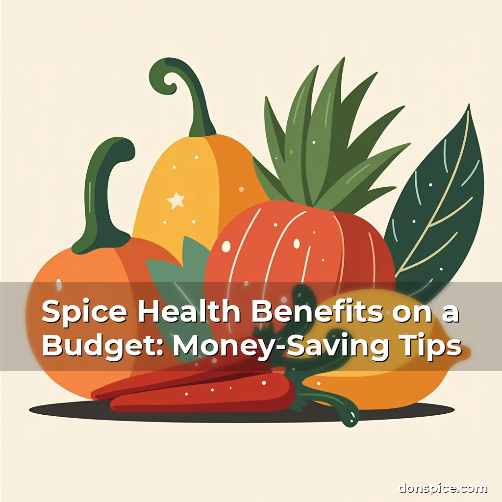 Artistic representation for Spice Health Benefits on a Budget: Money-Saving Tips