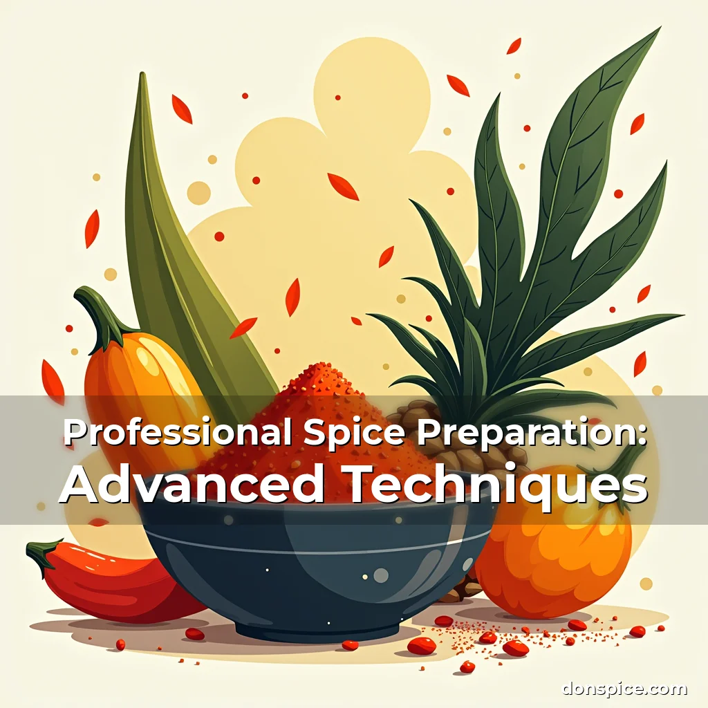 Artistic representation for Professional Spice Preparation: Advanced Techniques